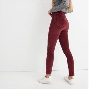 Madewell High Riser Skinny Cord SZ 25
